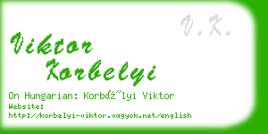 viktor korbelyi business card